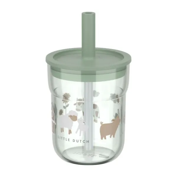 Mepal Little Farm Kinderglas Met Rietje Mio - 250 ml Blauw Sale