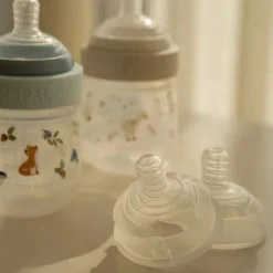 Mepal Mio Flesspeen Medium Flow - 2 Stuks - Helder Hot