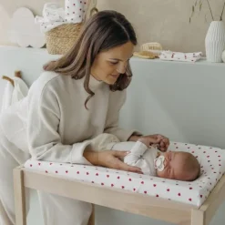 Meyco Aankleedkussenhoes Print - Jersey - Branches - Sand - 50 x 70 cm Outlet