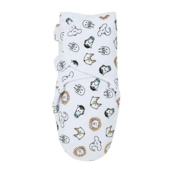 Meyco Baby Animal swaddle inbakerdoek gevoerd - multicolour - 0-3 maanden Hot