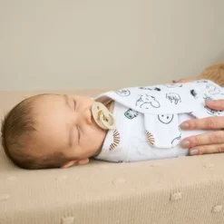 Meyco Baby Animal swaddle inbakerdoek gevoerd - multicolour - 0-3 maanden Hot