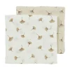 Meyco Baby Gingko Hydrofiele Doeken - 2-Pack - Offwhite/Soft Sand - 70x70 cm Online