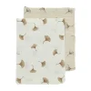 Meyco Baby Gingko Washandjes - 2-Pack - Offwhite/Soft Sand - 20x17 cm Best