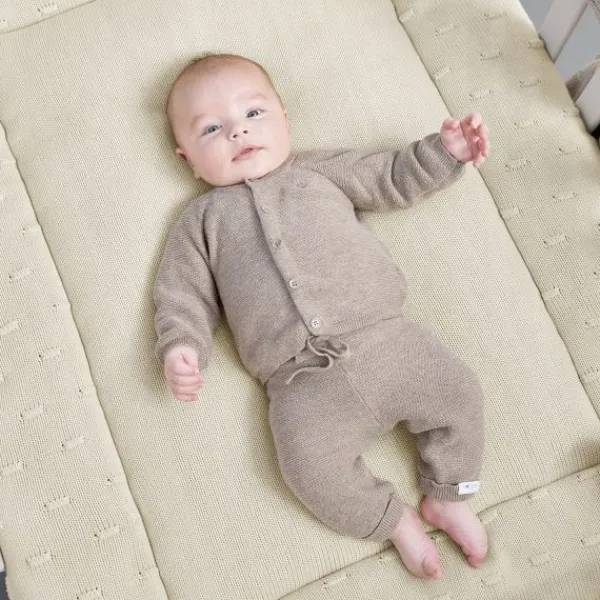 Meyco Baby Knots Boxkleed - 77 x 97 cm - Soft Sand New