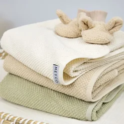 Meyco Baby Popcorn Badcape - 75 x 75 cm - Soft Olive Discount