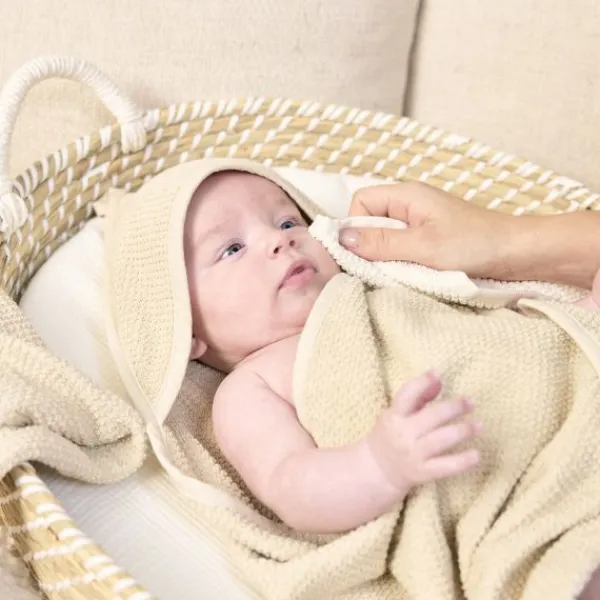 Meyco Baby Popcorn Badcape - 75 x 75 cm - Soft Olive Discount