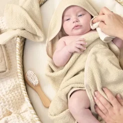 Meyco Baby Popcorn Badcape - 75 x 75 cm - Soft Olive Discount