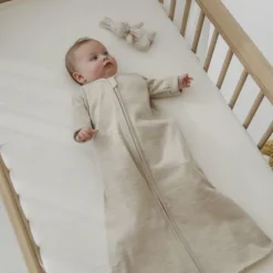 Meyco Baby Slaapzak - Studio - 70 cm - Merinowol - Sand Melange Zand Outlet