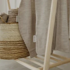 Meyco Baby Slaapzak - Studio - 70 cm - Merinowol - Sand Melange Zand Outlet