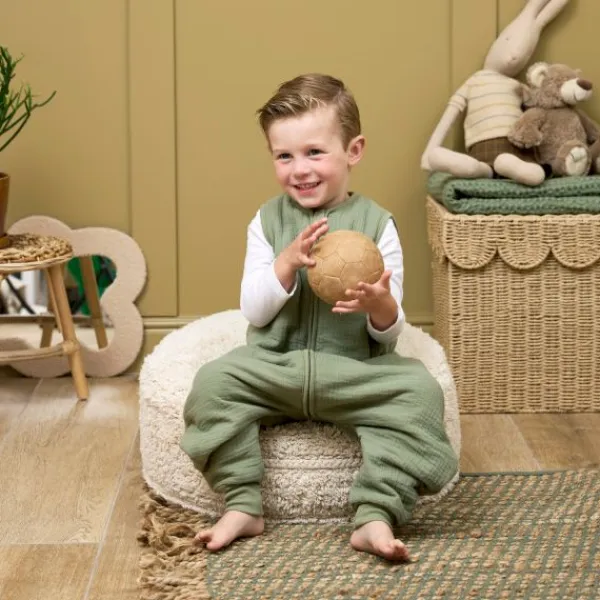 Meyco Baby Slaapzak Jumper Winter Hydrofiel Uni - Pre-Washed Olive Green - 92 cm Outlet