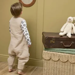 Meyco Baby Slaapzak Jumper Winter Hydrofiel Uni Pre-Washed Sand 104 cm Best