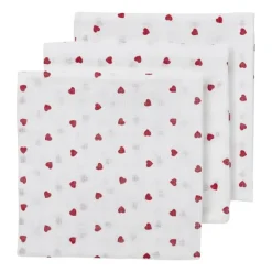 Meyco Baby Sweet Heart Hydrofiele Doeken - 70 x 70 cm - 3-Pack - Red Discount