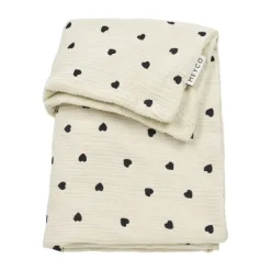 Meyco Baby Sweet Heart Wiegdeken - 75 x 100 cm - Pre-Washed Hydrofiel - Soft Sand Discount