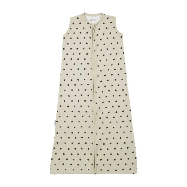 Meyco Baby Sweet Heart Zomerslaapzak - 90 cm - Soft Sand/Black
