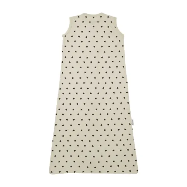 Meyco Baby Sweet Heart Zomerslaapzak - 90 cm - Soft Sand/Black