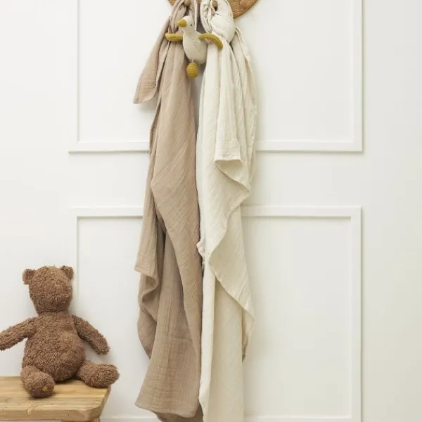 Meyco Baby Uni Inbakerdoek - 2 Stuks - Soft Sand/Greige Hot