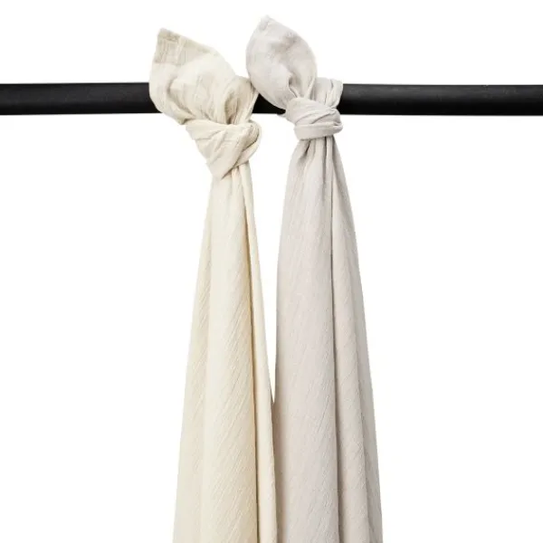 Meyco Baby Uni Inbakerdoek - 2 Stuks - Soft Sand/Greige Hot