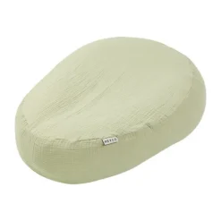 Meyco Baby Uni Relaxhoes Voedingskussen - Pre-Washed Hydrofiel - Soft Olive Outlet