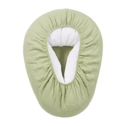 Meyco Baby Uni Relaxhoes Voedingskussen - Pre-Washed Hydrofiel - Soft Olive Outlet