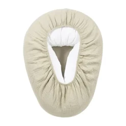 Meyco Baby Uni Relaxhoes Voedingskussen - Pre-Washed Hydrofiel - Soft Olive Outlet