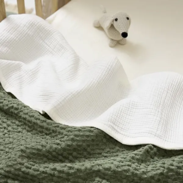 Meyco Baby Uni Wieglaken - Pre-Washed Hydrofiel - 75 x 100 cm - Naturel