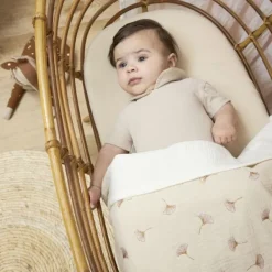 Meyco Baby Uni Wieglaken - Pre-Washed Hydrofiel - 75 x 100 cm - Naturel