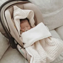 Meyco Baby Wafel Teddy voetenzak - nature - 40x82cm Best