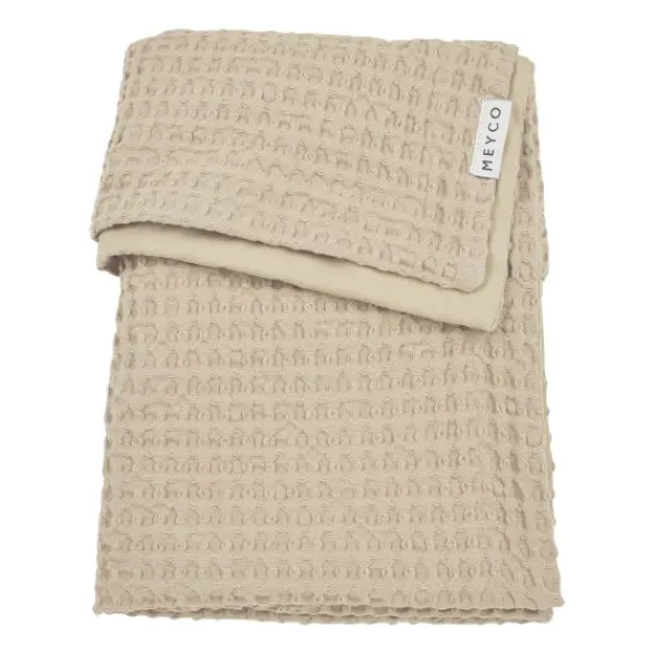 Meyco Baby Waffle Ledikantdeken - 100 x 150 cm - Sand New
