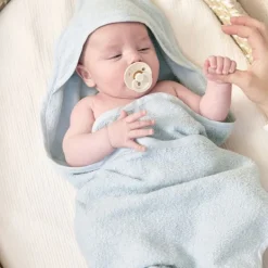 Meyco Baby Wavy badcape - 80 x 80 cm - Badstof - Grey Blue Discount