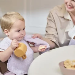 Meyco Baby Wavy Monddoekjes - 3 Stuks - 30 x 30 cm - Badstof - Soft Lavender