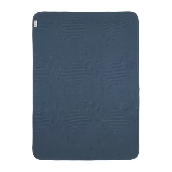 Meyco Gebreide Jacquard Flannel Deken - Pure - 100x150 cm - Pure Indigo Outlet