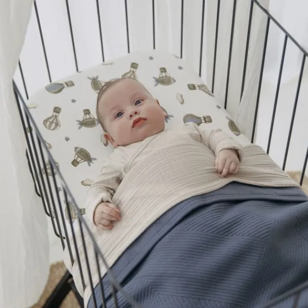 Meyco Gebreide Jacquard Flannel Deken - Pure - 100x150 cm - Pure Indigo Outlet