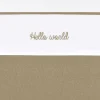 Meyco Hello World Ledikantlaken - 100 x 150 cm - Taupe New