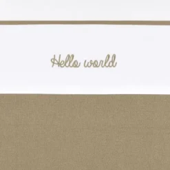 Meyco Hello World Ledikantlaken - 100 x 150 cm - Taupe New