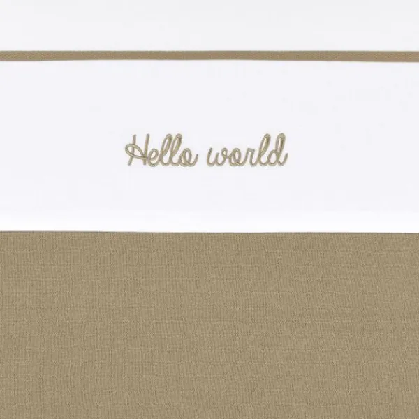 Meyco Hello World Ledikantlaken - 100 x 150 cm - Taupe New