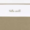 Meyco Hello World Wieglaken - 75 x 100 cm - Taupe Discount