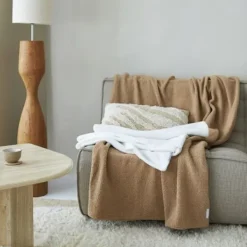 Meyco Home Bouclé Deken 130 x 170 cm Toffee New