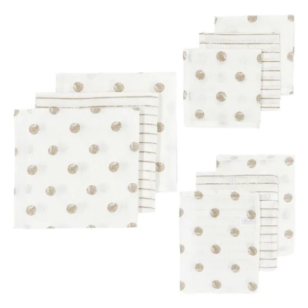 Meyco Hydrofiel Starterset - Dot Stripe - Sand Discount