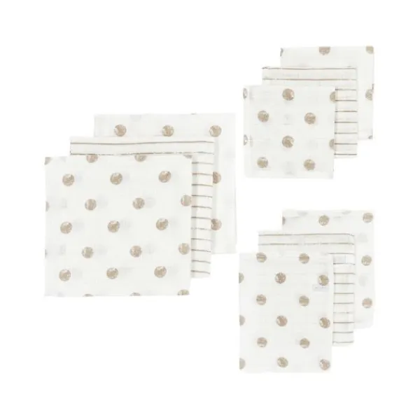 Meyco Hydrofiel Starterset - Dot Stripe - Sand Discount