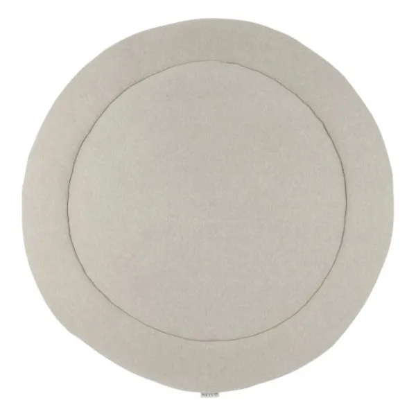 Meyco Knit Basic Boxkleed - Rond - Sand Melange Grijs Best