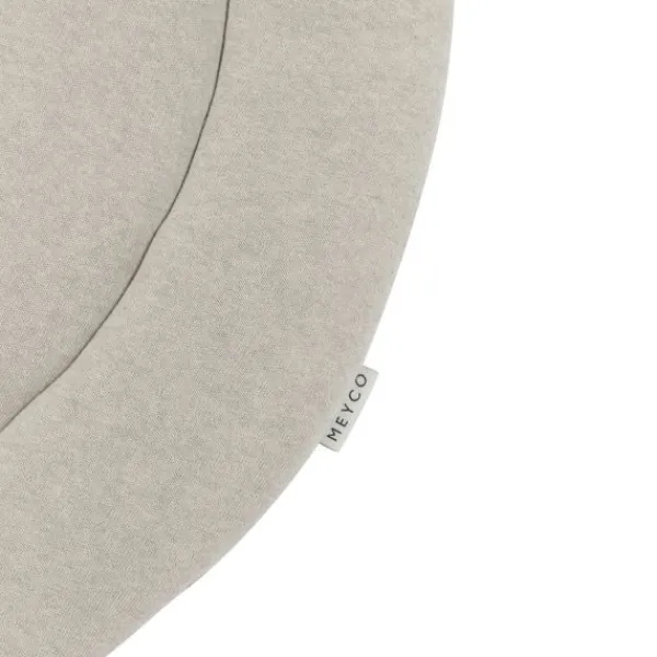 Meyco Knit Basic Boxkleed - Rond - Sand Melange Grijs Best