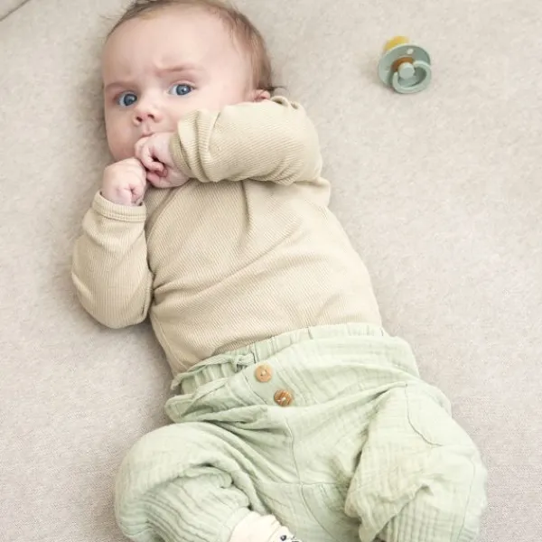 Meyco Knit Basic Boxkleed - Rond - Sand Melange Grijs Best