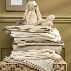 Meyco Ledikantdeken Knots - 100 x 150 cm - Soft Sand Discount