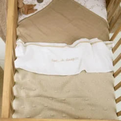 Meyco Ledikantdeken Knots - 100 x 150 cm - Soft Sand Discount