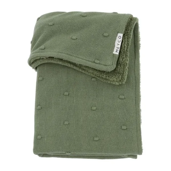 Meyco Mini Knots Fleece Ledikantdeken 100 x 150 cm Toffee Online
