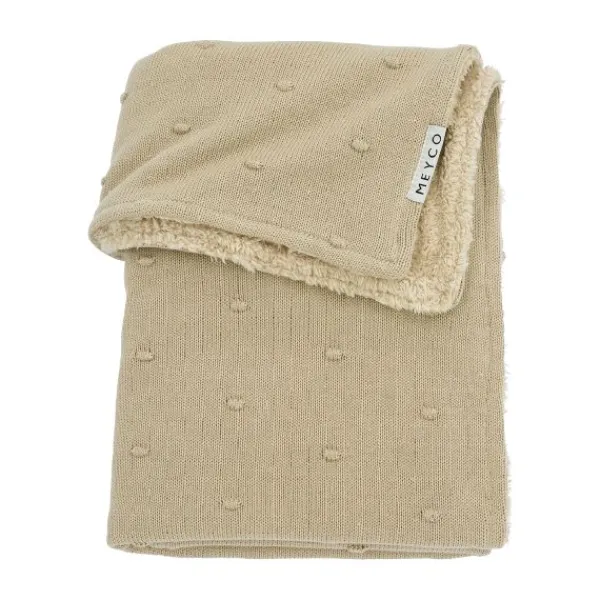 Meyco Mini Knots Fleece Ledikantdeken 100 x 150 cm Toffee Online