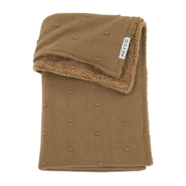Meyco Mini Knots Fleece Ledikantdeken 100 x 150 cm Toffee Online