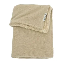 Meyco Mini Knots Fleece Wiegdeken 75 x 100 cm Soft Pink Hot