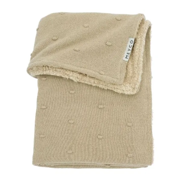 Meyco Mini Knots Fleece Wiegdeken 75 x 100 cm Soft Pink Hot