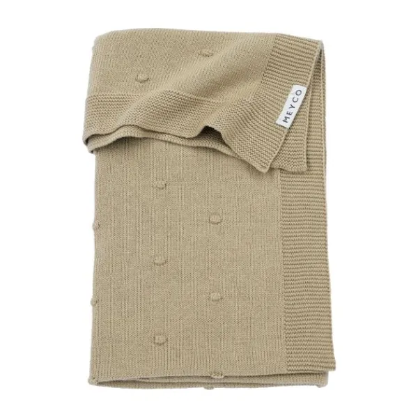 Meyco Mini Knots Ledikantdeken 100 x 150 cm Sand Sale